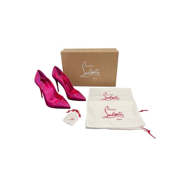Christian Louboutin Hot Chick Patent Psychic Fuxia Pink Pumps Size 36.5 US 6.5 - Picture 1 of 10